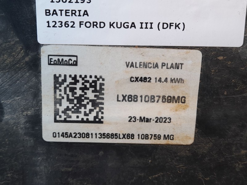Recambio de bateria para ford kuga iii (dfk) 2.5 duratec plug-in-hybrid referencia OEM IAM   