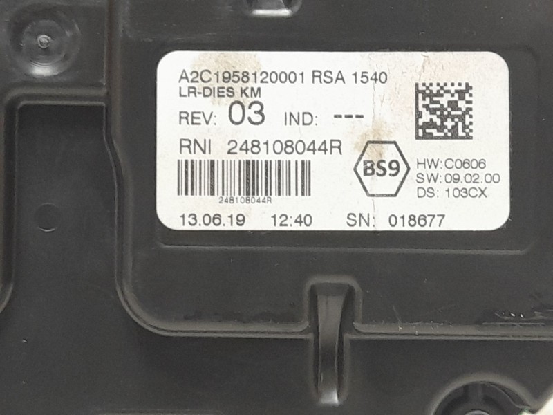 Recambio de cuadro instrumentos para renault megane iv hatchback (b9a/m/n_) 1.5 blue dci 115 (b9a6) referencia OEM IAM 248107627