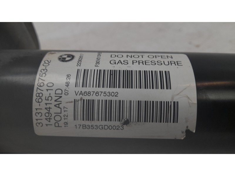 Recambio de amortiguador delantero izquierdo para bmw 3 (f30, f80) 330 e referencia OEM IAM 31316876753  