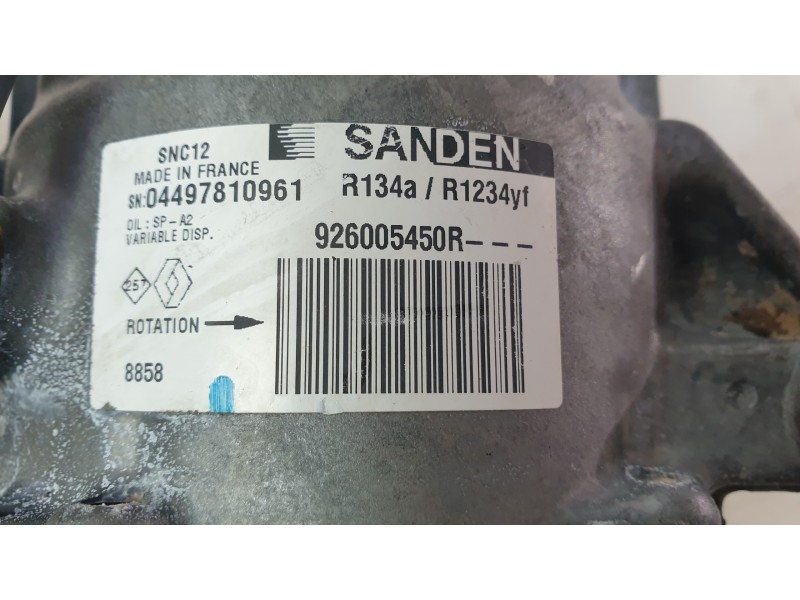 Recambio de compresor aire acondicionado para renault clio v (b7_) 1.0 lpg (b7mt) referencia OEM IAM 926005450R  