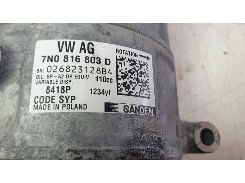 Recambio de compresor aire acondicionado para seat alhambra (710, 711) 2.0 tdi referencia OEM IAM 7N0816803D  CAF750137VW/32936