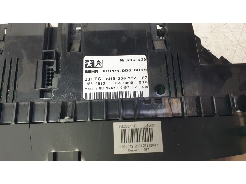 Recambio de mando climatizador para citroën c5 iii break (rw_) 2.0 hdi 140 referencia OEM IAM 5HB009332  