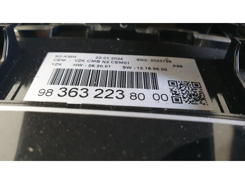 Recambio de cuadro instrumentos para citroën c3 aircross ii van (2c_, 2r_) puretech 82 referencia OEM IAM 983632238000  