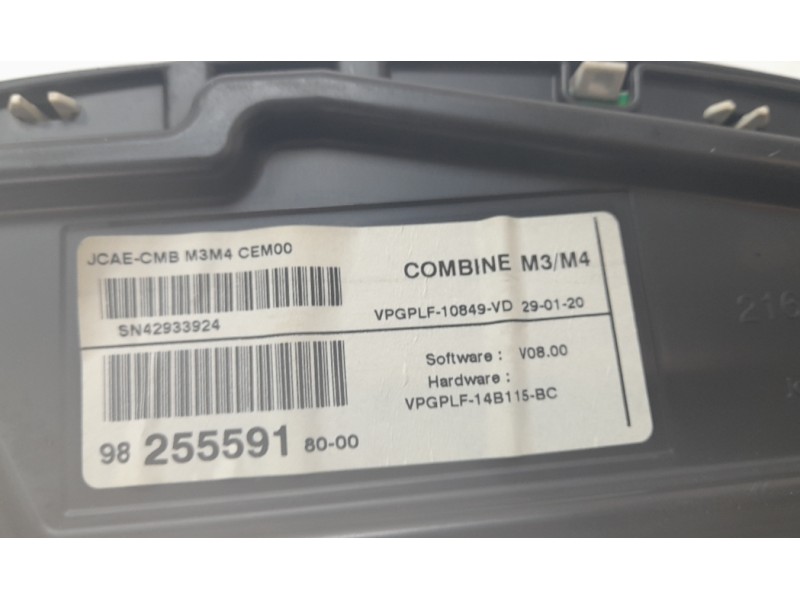 Recambio de cuadro instrumentos para citroën c-elysee (dd_) 1.5 bluehdi 100 referencia OEM IAM 98255591  
