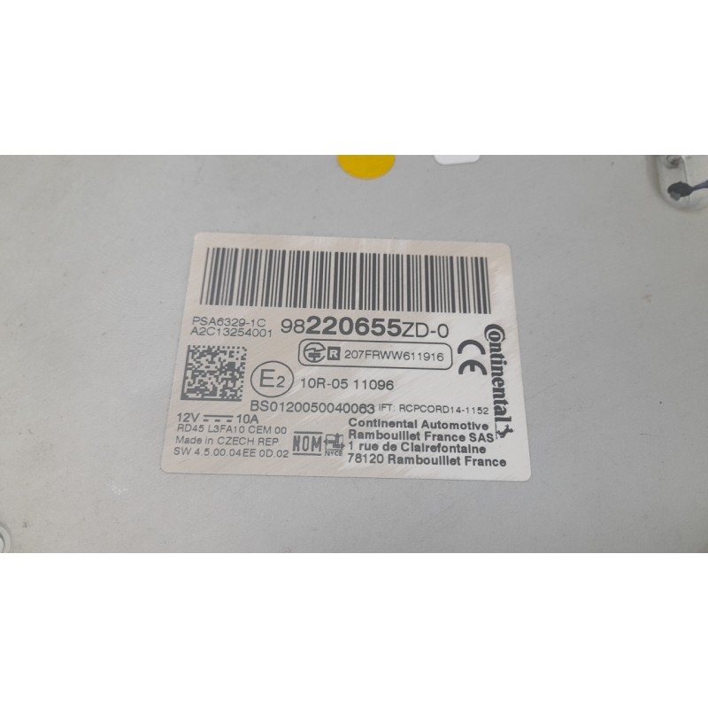 Recambio de sistema audio / radio cd para citroën c-elysee (dd_) 1.5 bluehdi 100 referencia OEM IAM 98220655ZD  