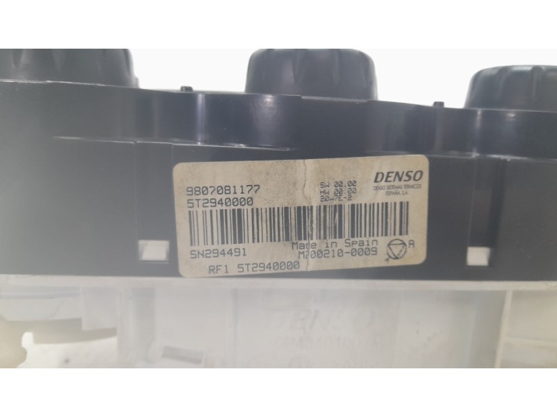 Recambio de mando climatizador para citroën c-elysee (dd_) 1.5 bluehdi 100 referencia OEM IAM 9807081177  