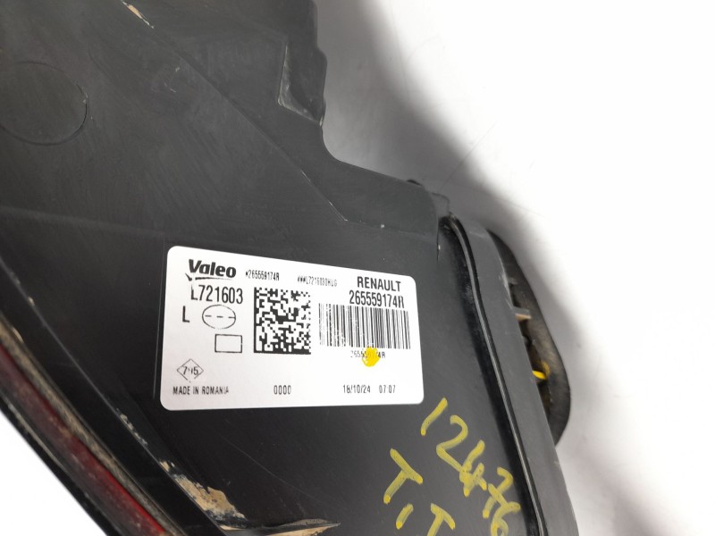 Recambio de piloto trasero izquierdo para dacia duster iii eco-g 100 essential referencia OEM IAM 265559174R  