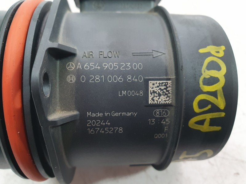 Recambio de caudalimetro para mercedes-benz clase a berlina (bm 177) a 200 d (117.112) referencia OEM IAM A6549052300  