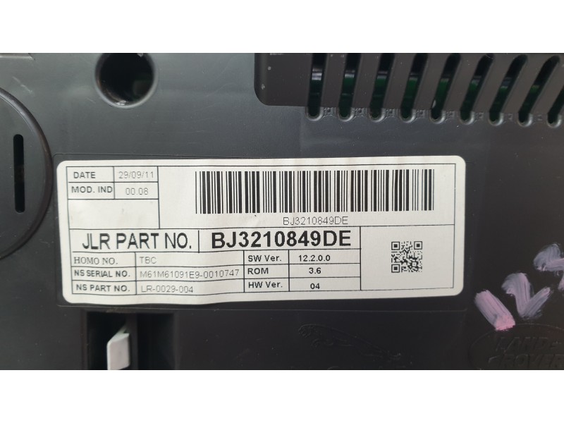 Recambio de cuadro instrumentos para land rover range rover evoque (l538) 2.0 4x4 referencia OEM IAM LR081747  