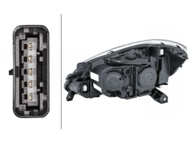 Recambio de faro derecho para renault clio iii referencia OEM IAM 7701061069  10119461001/11804402/5500062/RN3254903/