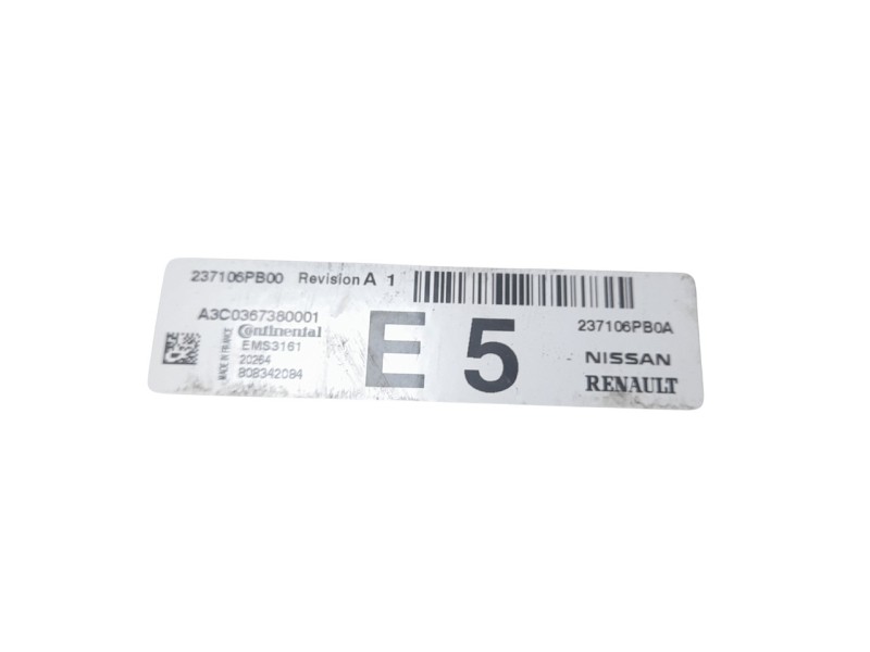 Recambio de centralita motor uce para nissan juke (f16_) dig-t 117 referencia OEM IAM 237106PB10  