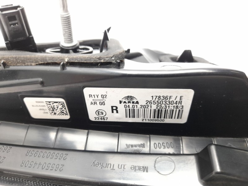 Recambio de piloto trasero derecho interior para renault clio v (b7_) 1.0 lpg (b7mt) referencia OEM IAM 265503304R  