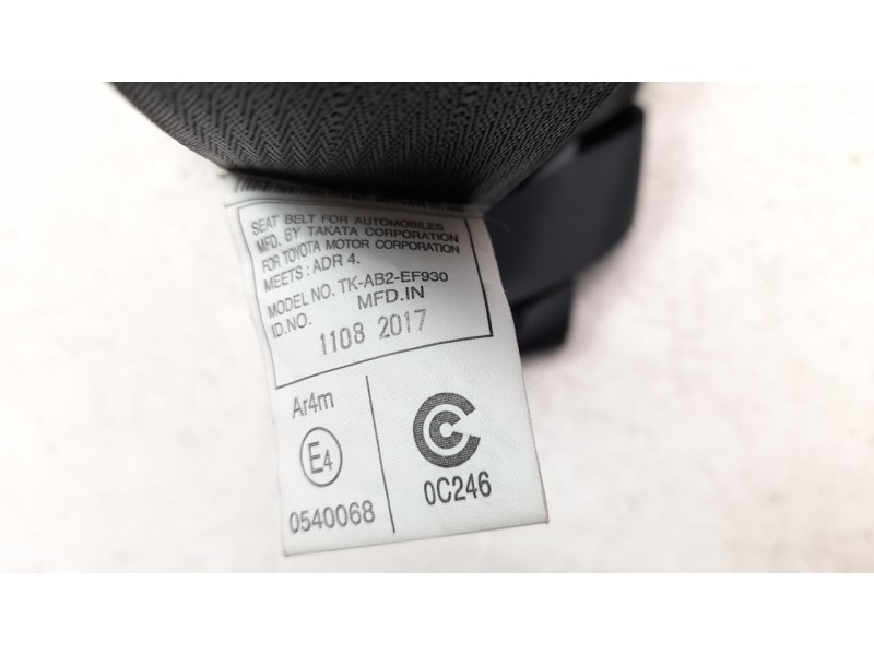 Recambio de cinturon seguridad trasero izquierdo para toyota prius+ advance referencia OEM IAM TKAB2EF930  