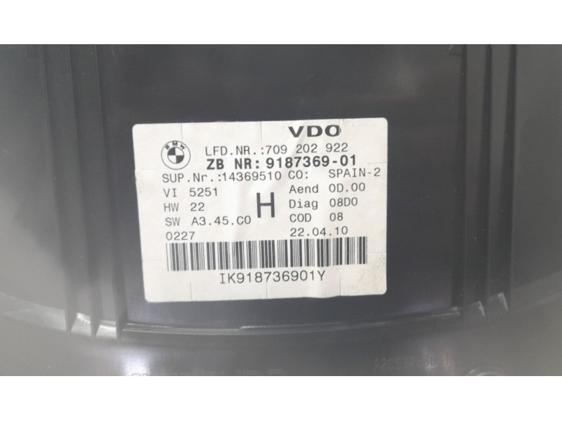 Recambio de cuadro instrumentos para bmw x1 (e84) xdrive 20d referencia OEM IAM 918736901  