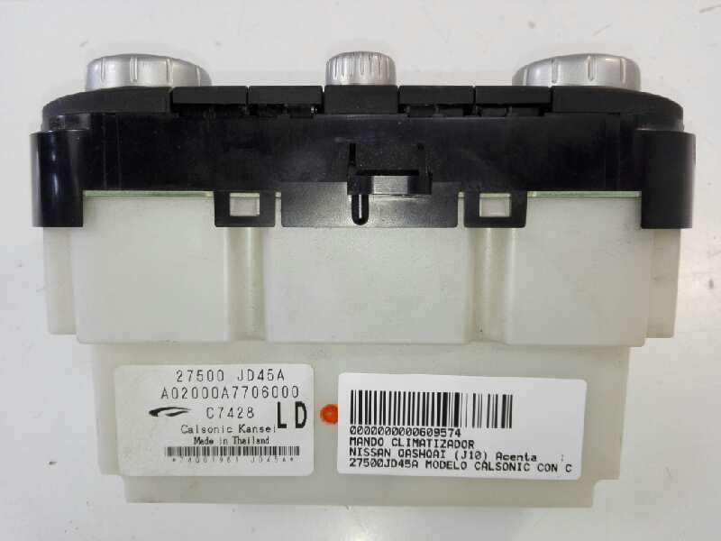 Recambio de mando climatizador para nissan qashqai (j10) acenta referencia OEM IAM 27500JD45A  