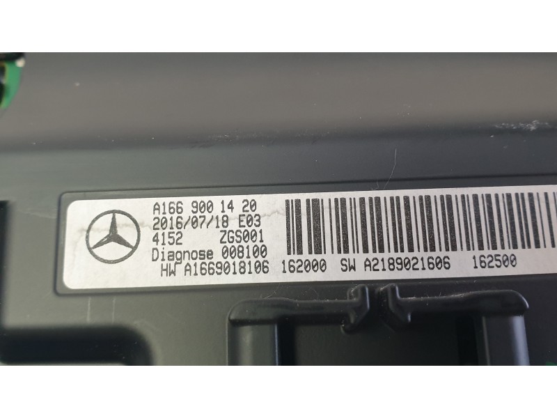 Recambio de pantalla multifuncion para mercedes-benz clase cla (w117) cla 200 cdi (117.308) referencia OEM IAM A1669001420  