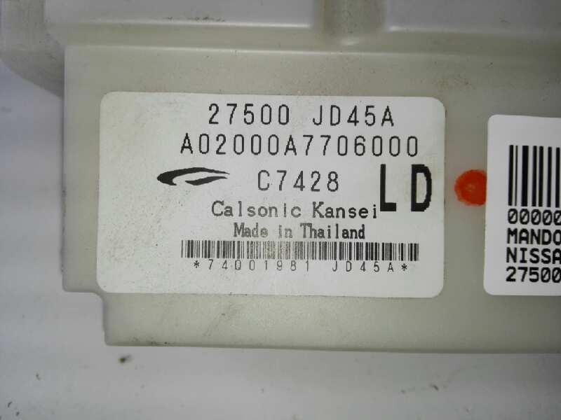 Recambio de mando climatizador para nissan qashqai (j10) acenta referencia OEM IAM 27500JD45A  