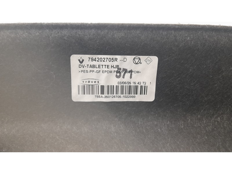 Recambio de bandeja trasera para renault captur e-tech hybrid referencia OEM IAM 794202705R  