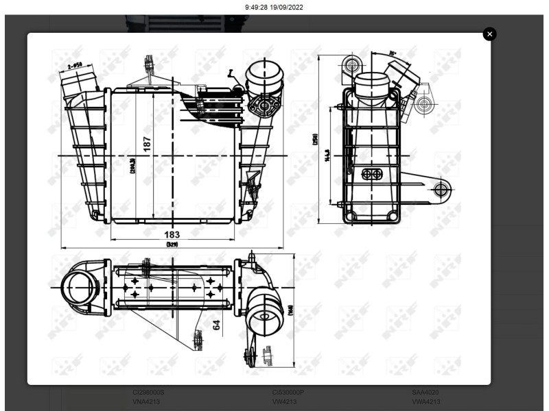 Recambio de intercooler para seat ibiza (6l1) 1.4 tdi referencia OEM IAM 6Q0145804A  30842
