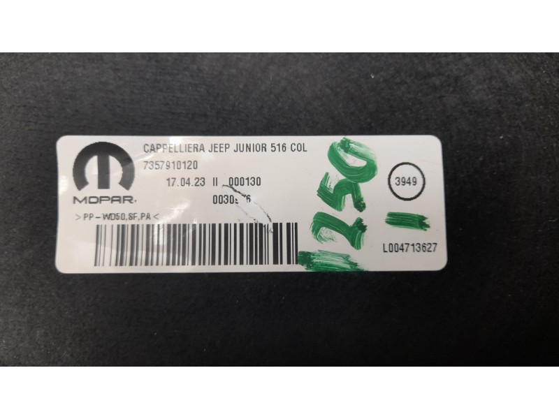 Recambio de bandeja trasera para jeep avenger referencia OEM IAM 7357910120  