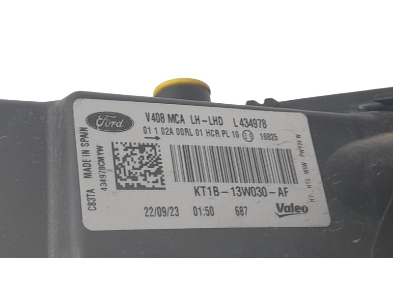 Recambio de faro izquierdo para ford transit connect v408 furgoneta/monovolumen 1.5 ecoblue referencia OEM IAM KT1B13W030AF  101