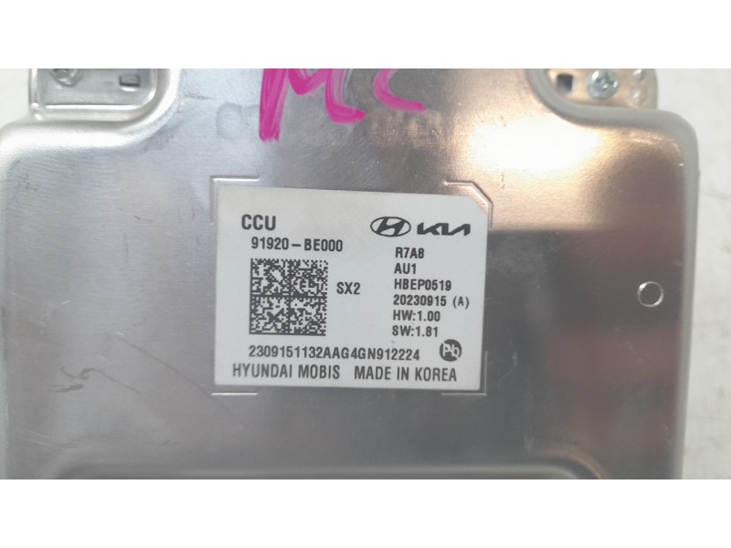 Recambio de modulo electronico para hyundai kona 1.0 t-gdi referencia OEM IAM 91920BE000  
