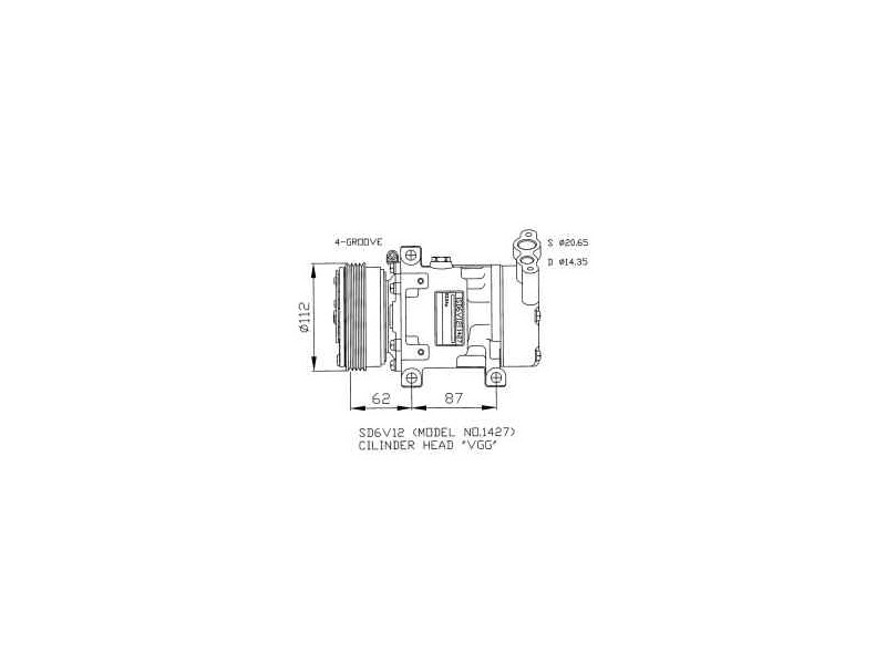 Recambio de compresor aire acondicionado para renault clio ii fase i (b/cbo) 1.2 referencia OEM IAM 8200037058 32253G 1427A