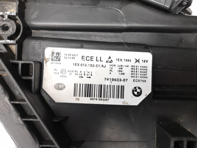 Recambio de faro izquierdo para bmw 3 (f30, f80) 340 i xdrive referencia OEM IAM 63117419633  1101EX012102911/2100007/BM0314914