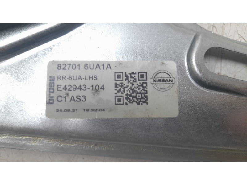 Recambio de elevalunas trasero izquierdo para nissan qashqai iii (j12) 1.3 dig-t referencia OEM IAM 827016UA1C  