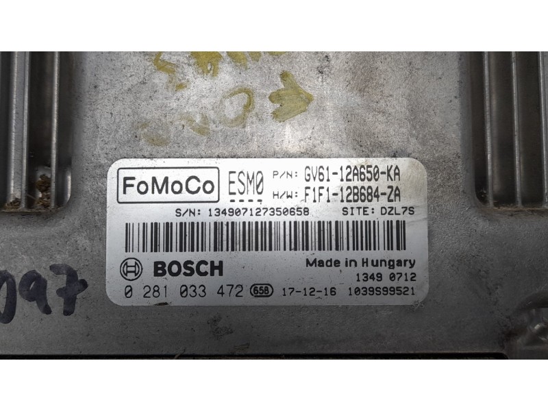 Recambio de centralita motor uce para ford kuga ii (dm2) 1.5 tdci referencia OEM IAM GV6112A650KA 0281033472 