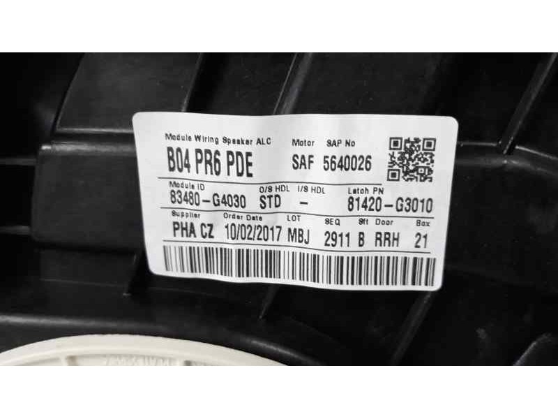 Recambio de elevalunas trasero derecho para hyundai i30 (pd) klass referencia OEM IAM 83480G4030  