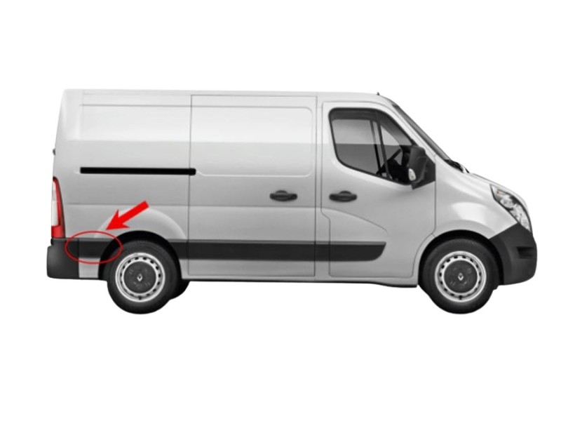 Recambio de moldura para renault master kasten referencia OEM IAM 768F30005R  107199296D