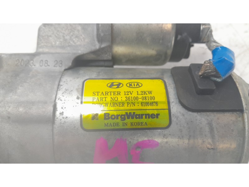 Recambio de motor arranque para hyundai kona 1.0 t-gdi referencia OEM IAM 3610008100  
