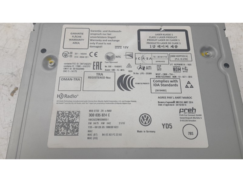 Recambio de sistema navegacion gps para volkswagen polo vi (aw1, bz1, ae1) 1.0 tsi referencia OEM IAM 5G6919605A  