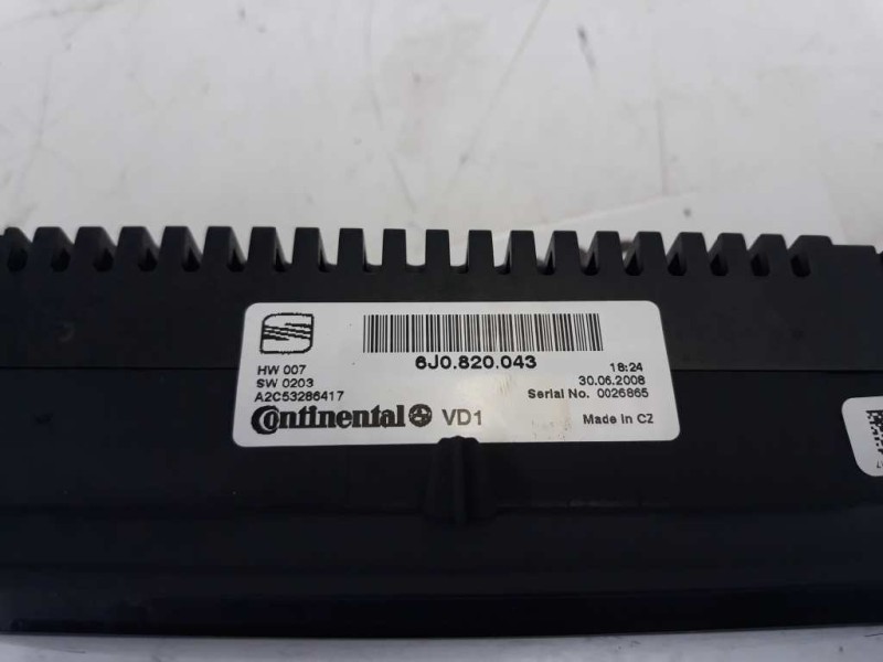 Recambio de mando climatizador para seat ibiza (6j5) sport referencia OEM IAM 6J0820043 A2C53286417 