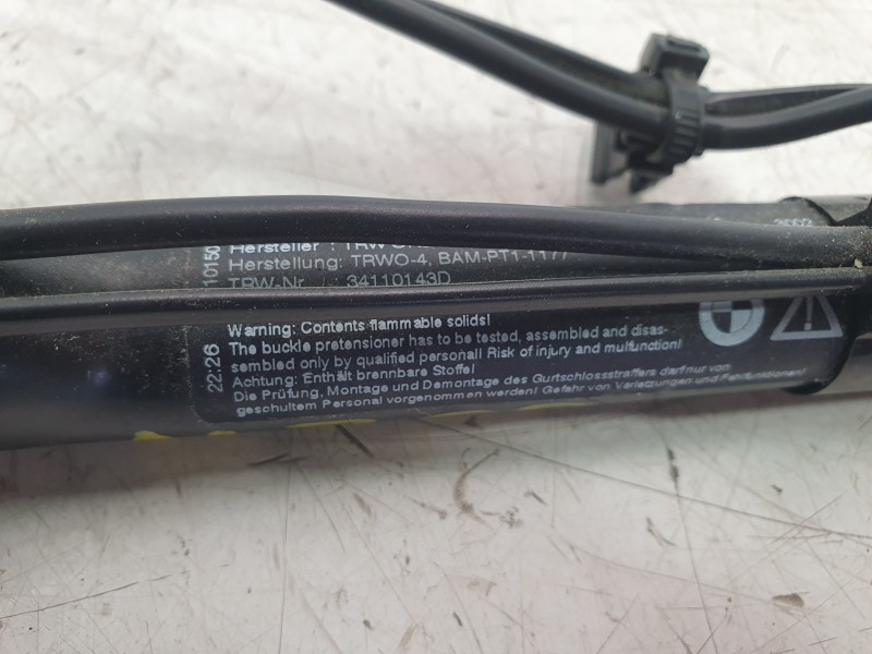 Recambio de cinturon seguridad delantero izquierdo para bmw serie 3 lim. (f30) 318d referencia OEM IAM 34110143D  