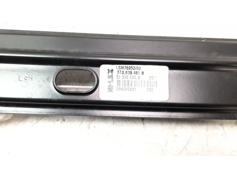 Recambio de elevalunas trasero izquierdo para volkswagen touran (5t1) edition bmt referencia OEM IAM 5TA839461B  
