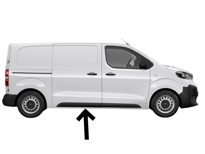 Recambio de moldura puerta trasera derecha para peugeot expert combi referencia OEM IAM 98087477XT  107076291D