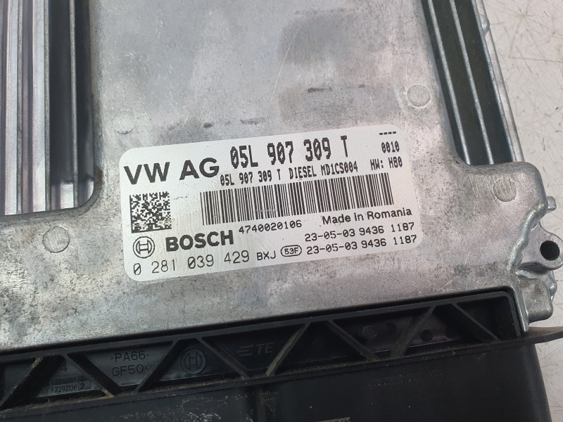 Recambio de centralita motor uce para volkswagen touran (5t1) 2.0 tdi referencia OEM IAM 05L907309T 0281039429 