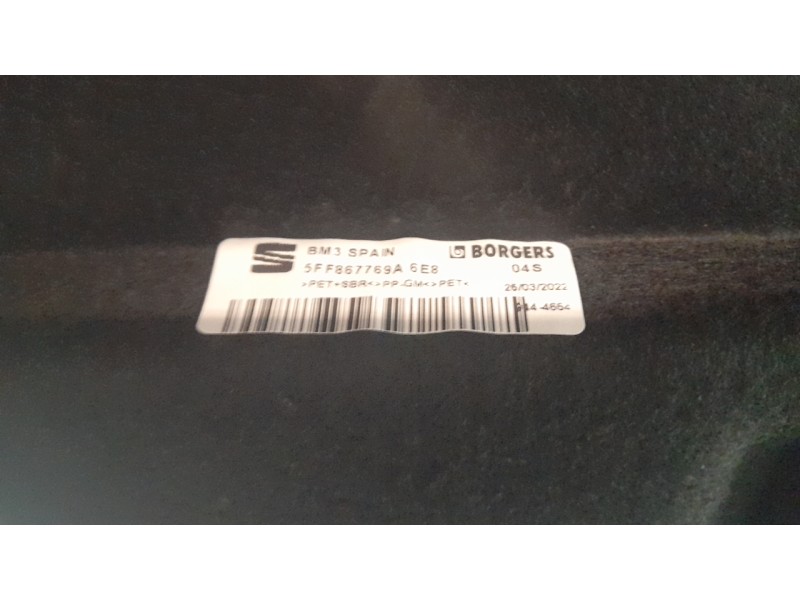 Recambio de bandeja trasera para cupra formentor (km7, kmp) 1.5 tsi referencia OEM IAM 5FF867769A  