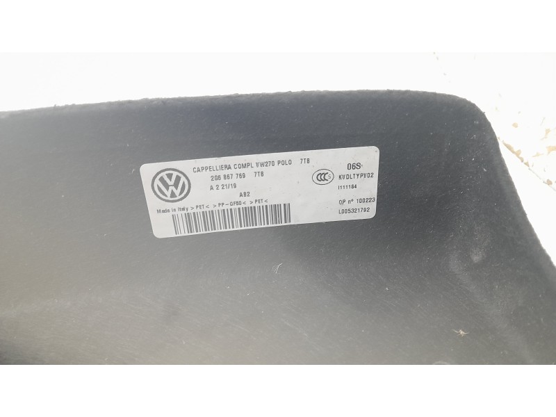 Recambio de bandeja trasera para volkswagen polo vi (aw1, bz1, ae1) 1.0 tsi referencia OEM IAM 2G6867769B  EZCVW767