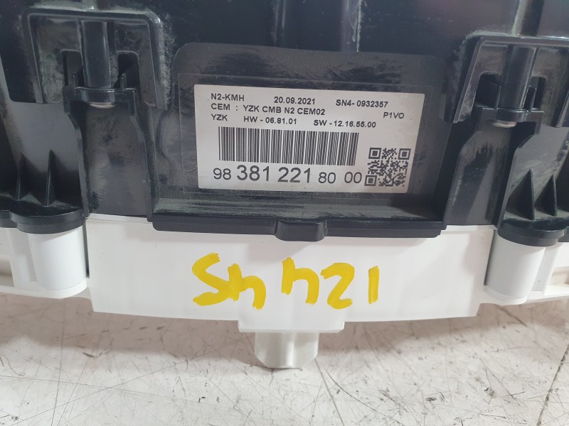 Recambio de cuadro instrumentos para opel combo furgoneta/monovolumen (k9) 1.5 d referencia OEM IAM 983812218000  