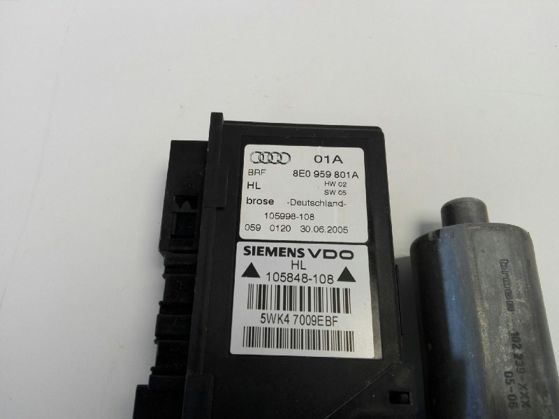 Recambio de motor elevalunas trasero izquierdo para audi a4 avant (8e) 3.0 tdi quattro referencia OEM IAM 8E0959801E  