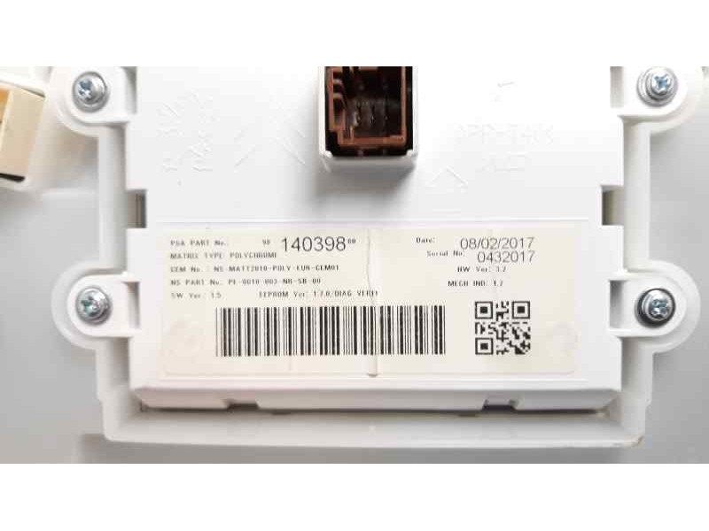 Recambio de cuadro instrumentos para peugeot 208 allure referencia OEM IAM 9814039880 9814696380 