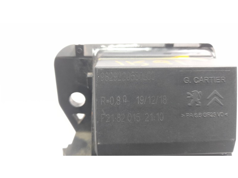 Recambio de resistencia calefaccion para peugeot 308 referencia OEM IAM 9829220580  
