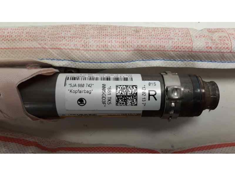Recambio de airbag cortina delantero derecho para seat toledo (kg3) style referencia OEM IAM 5JA880742  