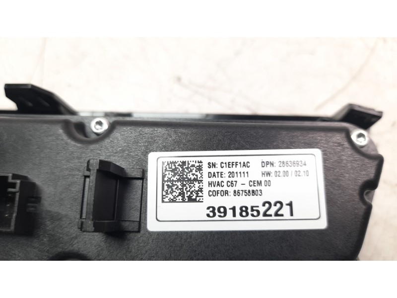 Recambio de mando climatizador para opel corsa f 1.2 referencia OEM IAM 39185221  