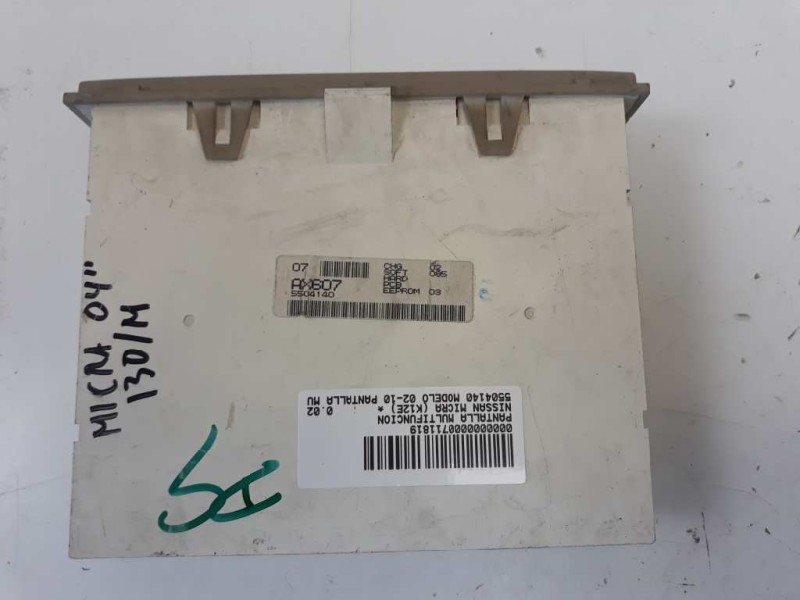 Recambio de pantalla multifuncion para nissan micra (k12e) referencia OEM IAM 5504140  