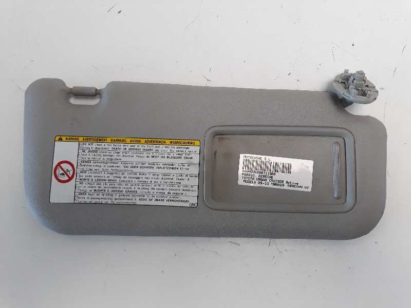 Recambio de parasol derecho para toyota urban cruiser active referencia OEM IAM   