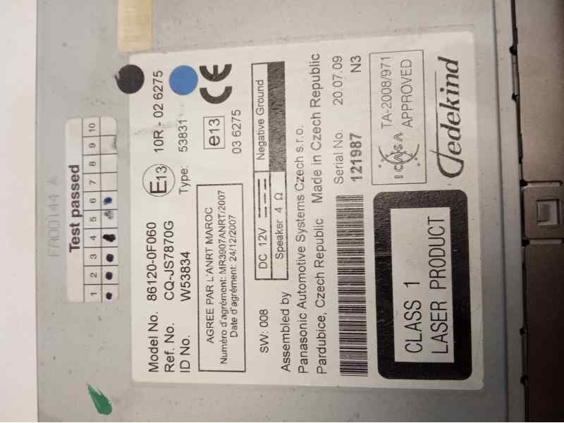 Recambio de sistema audio / radio cd para toyota verso active referencia OEM IAM 861200F060  